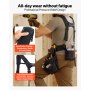 VEVOR Tool Belt, 19 Pockets Tool Pouch with Suspenders for Men, Heavy Duty Adjustable Utility Belt Work Bag Detachable Suspension Rig for Electrician, Carpenter, Construction, Adjust Waist 80-131 cm