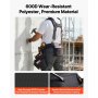 VEVOR Tool Belt, 19 Pockets Tool Pouch with Suspenders for Men, Heavy Duty Adjustable Utility Belt Work Bag Detachable Suspension Rig for Electrician, Carpenter, Construction, Adjust Waist 80-131 cm