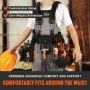 VEVOR Tool Belt with Suspenders, 34 Pockets, 29-54 inches Adjustable Waist Size, Tool Belts for Men, 1250D Nylon Heavy Duty Carpenter Tool Pouch for Carpenters, Electricians, and Gardening, Black