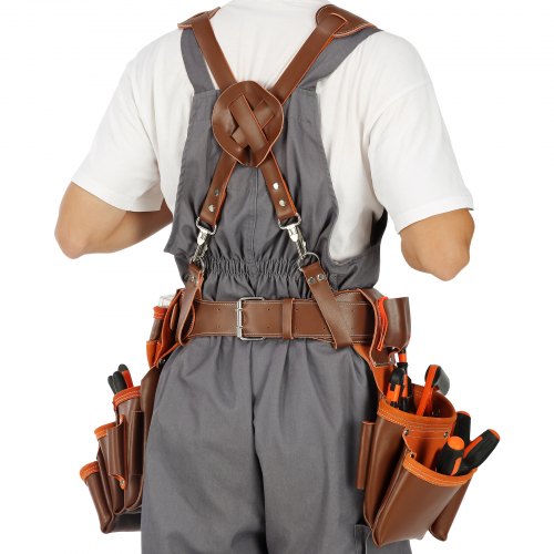 Cinturón de herramientas con tirantes, Tirantes de cinturón de herramientas  para hombres, Cinturones de herramientas para la construcción de hombres