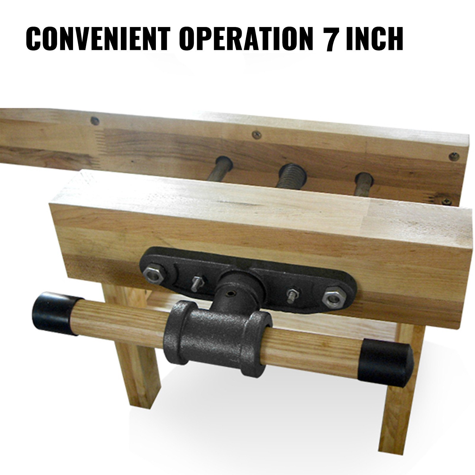VEVOR Wood Vice 9 Inch Woodworking Vice, Heavy-Duty Steel and Cast Iron Workbench Vice, Easy-to-operate Front Vice, Durable Woodworking Bench Vice for Home, Woodworking Studios, Teaching Equipment