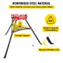 VEVOR 460-6 Tripod Pipe Chain Vise 1/8\"-6\" Capacity,Pipe Stand Portable Foldable Steel Legs,Pipe Jack Stands w/ Tool Tray, Tripod Stand Chain Vise Ideal for a Variety of Pipe Materials