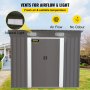 VEVOR Outdoor Storage Shed, 6 X 4 ft Metal Shed, Lockable Tool Organizer, Garden Shed with Sliding Door & Air Vent, to Store Bike Accessories, Beach Chairs, Garden Tools, and Lawn Mower in Backyard