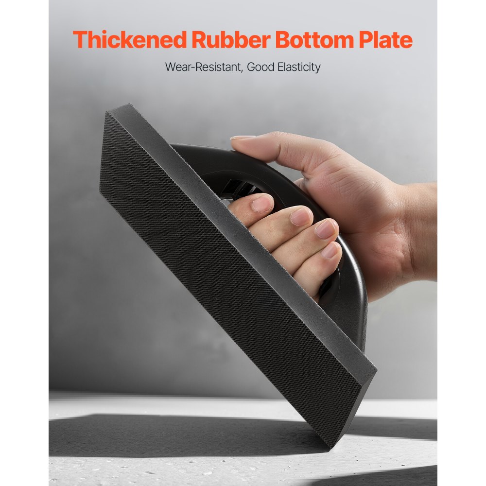 VEVOR Grout Float, Professional Rubber Tile Grout Tool with Anti-slip Handle & Lightweight Aluminum Connector Backplate, Easy to Operate & Cleaning for Smoothly Apply to Concrete, Plaster, Drywall