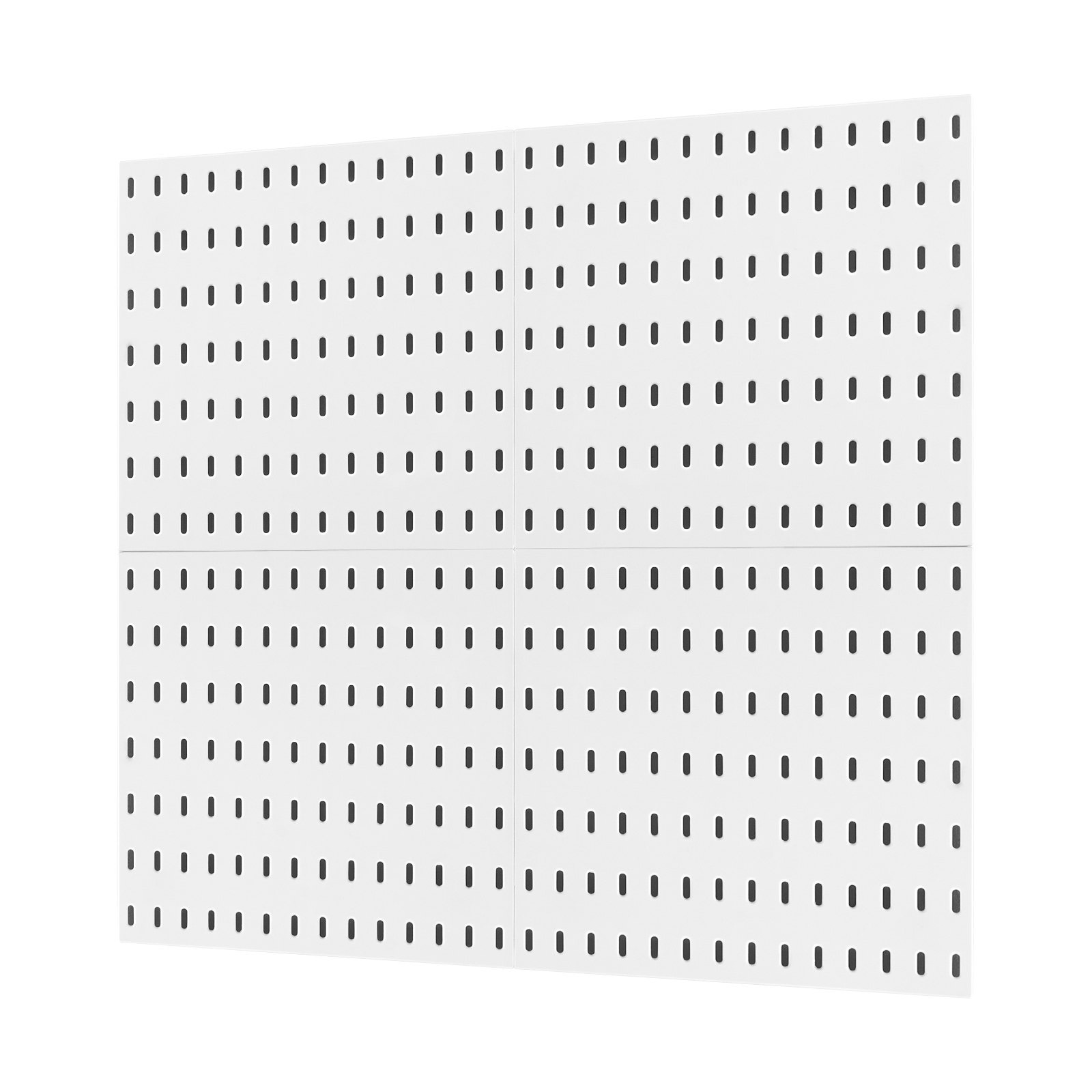 VEVOR Pegboard Combination Kit, 280 x 280 mm Plastic Pegboard, 4 Panels, Peg Board Wall Organizer Kit with Accessories, for Garage Tool Storage Kitchen Living Room Craft Room Office Bathroom, White