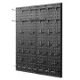 VEVOR Metal Pegboard Panels, 24" x 12" Pegboard, 2 Panels, Heavy Duty Peg Board Wall Organizer with Accessories, for Living Room Garage Tool Storage Office Organization Craft Room Kitchen Home, Black