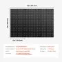 VEVOR Metal Pegboard Panels, 24" x 12" Pegboard, 3 Panels, Heavy Duty Steel Peg Board Wall Organizer, for Living Room Garage Tool Storage Workbench Office Organization Craft Room Kitchen Home, Black