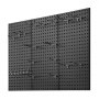 VEVOR Metal Pegboard Panels, 24" x 12" Pegboard, 3 Panels, Heavy Duty Steel Peg Board Wall Organizer, for Living Room Garage Tool Storage Workbench Office Organization Craft Room Kitchen Home, Black