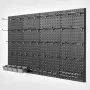 VEVOR Metal Pegboard Panels, 24" x 12" Pegboard, 4 Panels, Heavy Duty Peg Board Wall Organizer with Accessories, for Living Room Garage Tool Storage Office Organization Craft Room Kitchen Home, Black