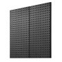 VEVOR Metal Pegboard Panels, 32" x 16" Pegboard, 2 Panels, Heavy Duty Steel Peg Board Wall Organizer, for Living Room Garage Tool Storage Workbench Office Organization Craft Room Kitchen Home, Black