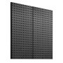 VEVOR Metal Pegboard Panels, 32" x 16" Pegboard, 2 Panels, Heavy Duty Steel Peg Board Wall Organizer, for Living Room Garage Tool Storage Workbench Office Organization Craft Room Kitchen Home, Black