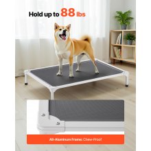 VEVOR Elevated Dog Bed for Large Dogs Portable Raised Dog Cot with Teslin Mesh L