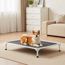 VEVOR Elevated Dog Bed for Large Dogs Portable Raised Dog Cot with Teslin Mesh L