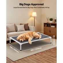 VEVOR Elevated Dog Bed for Large Dog Portable Raised Dog Cot with Teslin Mesh XL