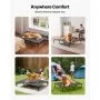 VEVOR Elevated Dog Bed for Large Dogs, Portable Raised Dog Cot with Steel Metal Frame and Breathable Teslin Mesh, Indoor & Outdoor Pet Cooling Raised Hammock Bed, XL, Gray