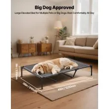 VEVOR Elevated Dog Bed for Large Dog Portable Raised Dog Cot with Metal Frame XL