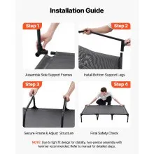 VEVOR Elevated Dog Bed for Large Dog Portable Raised Dog Cot with Metal Frame XL
