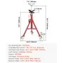 VEVOR Pipe Stand, Pipe Stand, V Head Pipe Stand Adjustable Height 71.12-132.08 cm, Pipe Stands with Casters, Folding Portable Pipe Stands 0.3175 to 30.48 cm Pipe Supporting, Steel Pipe Stand
