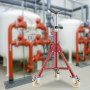 VEVOR Pipe Stand, Pipe Stand, V Head Pipe Stand Adjustable Height 71.12-132.08 cm, Pipe Stands with Casters, Folding Portable Pipe Stands 0.3175 to 30.48 cm Pipe Supporting, Steel Pipe Stand