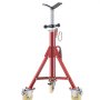 VEVOR Pipe Stand, Pipe Stand, V Head Pipe Stand Adjustable Height 71.12-132.08 cm, Pipe Stands with Casters, Folding Portable Pipe Stands 0.3175 to 30.48 cm Pipe Supporting, Steel Pipe Stand