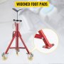 VEVOR Pipe Stand, Pipe Jack Stands with Casters Adjustable Height 28-52 Inch, V Head Pipe Stand 882 LB, Folding Portable Pipe Stands 1/8 to 12 Inch Pipe Supporting, Steel Jack Stand