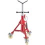 VEVOR Pipe Stand Fold-a-Jack V-Head 23.6"-42.5" Height 12" Pipe 882 lb w/Casters