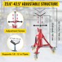 VEVOR Pipe Stand Fold-a-Jack V-Head 23.6"-42.5" Height 12" Pipe 882 lb w/Casters