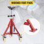 VEVOR Pipe Stand, Pipe Jack Stand, V Head Pipe Stand Adjustable Height 20-37 Inch, Pipe Jack Stands with Casters 882 LB, Folding Portable Pipe Stands 1/8 to 12 Inch Pipe Supporting, Steel Jack Stand