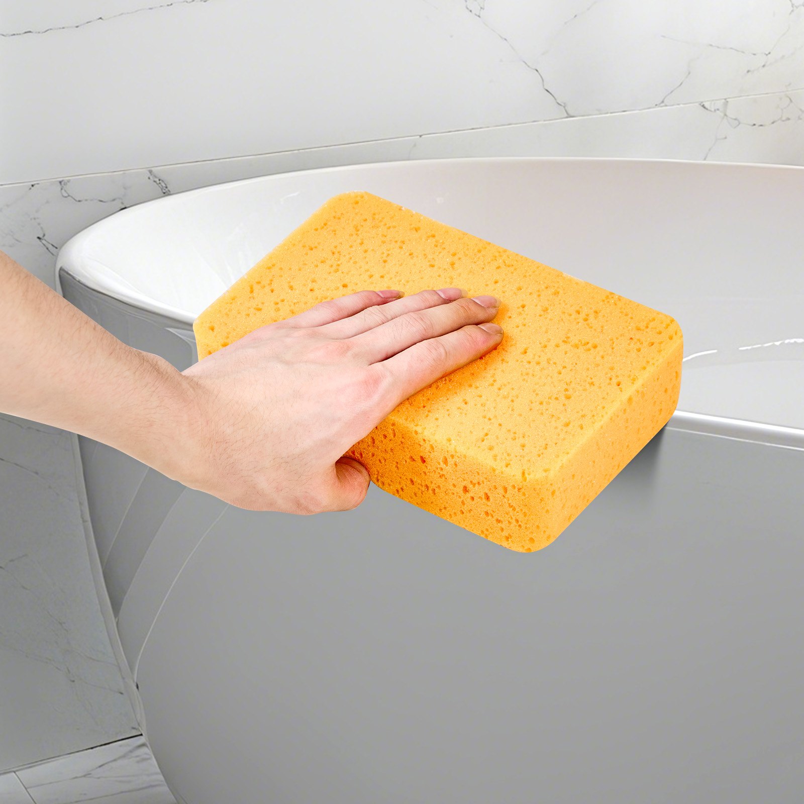 VEVOR Scrub Sponge, 6-Pack Non-Scratch Cleaning Sponges for Home, Bathroom & More, Zero Scratch Dish Scrubber, Large Household Scrubbing Sponges, Friendly to Tiles, Marble, Glass and Other Surfaces