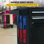 VEVOR magnetic socket organizer on a tool cart in a garage for efficient socket storage.