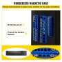 VEVOR 3-Pack Metric Magnetic Socket Organizers, 1/2-inch, 3/8-inch, 1/4-inch Drive Socket Holders Hold 75 Sockets, Blue Tool Box Organizer for Sockets Storage