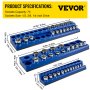 VEVOR magnetic socket organizer for 1/2, 3/8, and 1/4-inch drives, 73 sockets capacity, blue color.