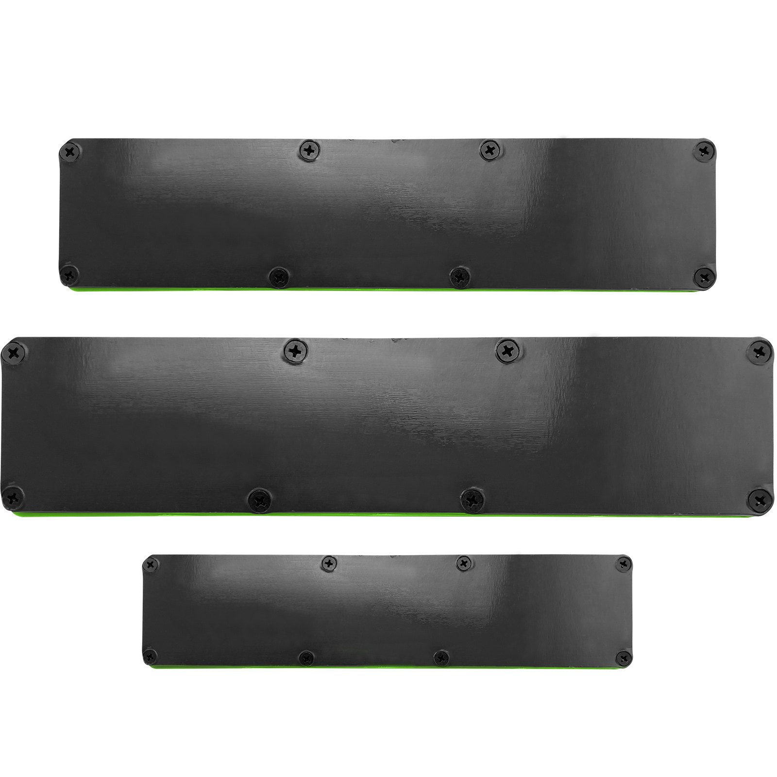 VEVOR 3-Pack SAE Magnetic Socket Organizers, 1/2-inch, 3/8-inch, 1/4-inch Drive Socket Holders Hold 68 Sockets, Green Tool Box Organizer for Sockets Storage