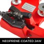 VEVOR Screw Bench Chain Vise 1/8 to 5-Inch Pipe Capacity, Heavy Duty Bench Chain Pipe Vise with Crank Handle, Neoprene-Coated Jaw, Cast Iron Material Ideal for a Variety of Pipes