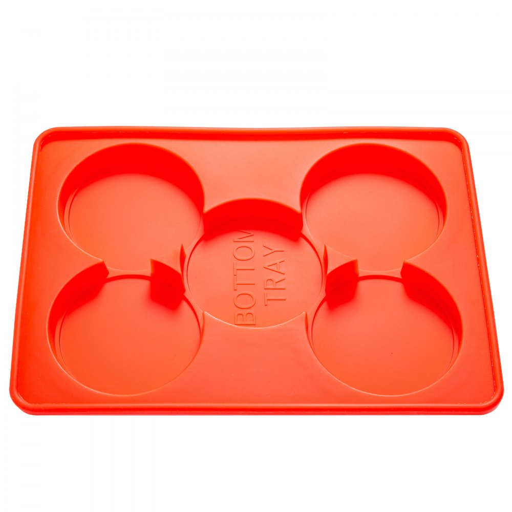 Vevor Burger Press And Freezer Container Innovative Burger Press 5-in-1 Red Bbq