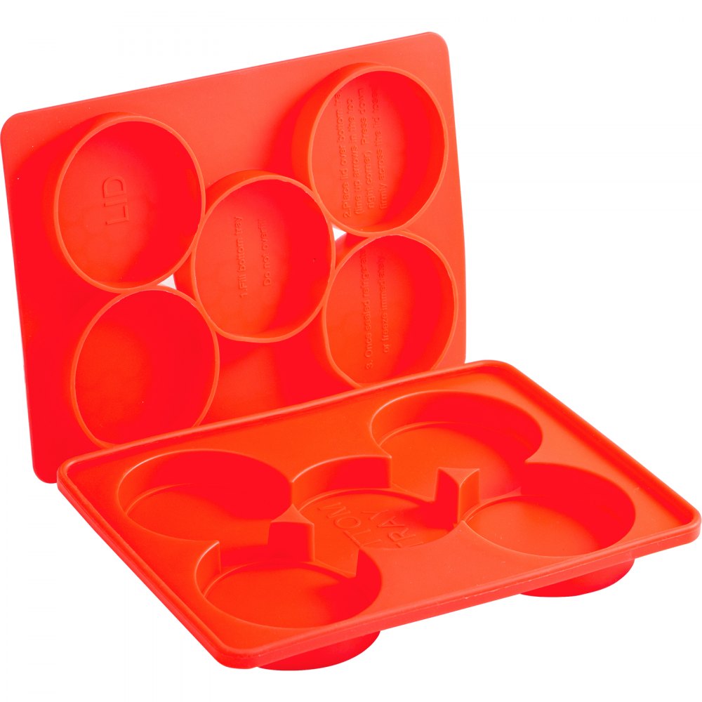 Vevor Burger Press And Freezer Container Innovative Burger Press 5-in-1 Red Bbq