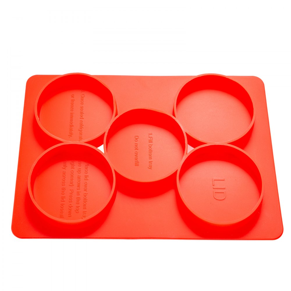 Vevor Burger Press And Freezer Container Innovative Burger Press 5-in-1 Red Bbq