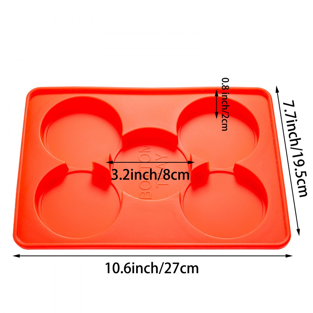 Vevor Burger Press And Freezer Container Innovative Burger Press 5-in-1 Red Bbq
