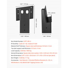 Compound Angle Platform Brackets Fit 3.5x3.5 In / 88.9x88.9 mm Lumber 4 Pcs