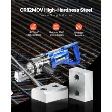 VEVOR Rebar Cutter Blades, 6 Pcs Replacement Jaw Blades for 5/8Inch 16mm #5 Electric Rebar Cutter, Double-sided, CR12MOV High-Hardness Steel, Fast Efficient with Screws and Spring Washer, Silver
