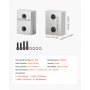 VEVOR Rebar Cutter Blades, 6 Pcs Replacement Jaw Blades for 1Inch 25mm #8 Electric Rebar Cutter, Double-sided, CR12MOV High-Hardness Steel, Fast Efficient with Screws and Spring Washer, Silver