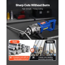 VEVOR Rebar Cutter Blades, 6 Pcs Replacement Jaw Blades for 1Inch 25mm #8 Electric Rebar Cutter, Double-sided, CR12MOV High-Hardness Steel, Fast Efficient with Screws and Spring Washer, Silver