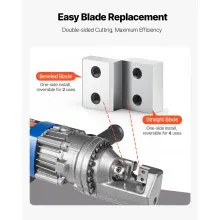 VEVOR Rebar Cutter Blades, 6 Pcs Replacement Jaw Blades for 1-1/4 Inch 32mm #10 Electric Rebar Cutter, Double-sided, CR12MOV High-Hardness Steel, Fast Efficient with Screws and Spring Washer
