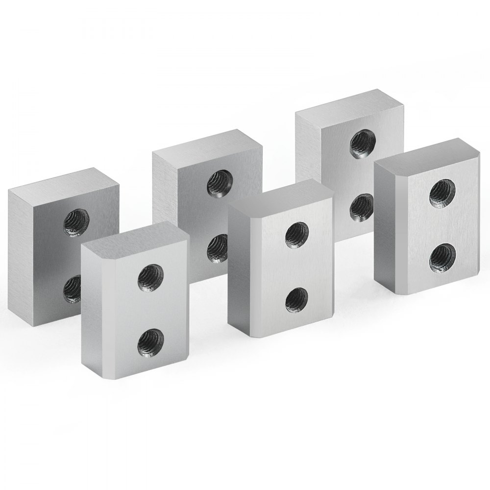 VEVOR Electric Rebar Cutter Blade, 6 PCS 16mm(5/8 Inch) Cutting Diameter, HRC58-60 Hard Hydraulic Rebar Blade Replacement Jaw Blades with 12 Hexagon Screw and 12 Spring Washer, for Model RC-16