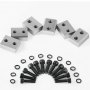 VEVOR Electric Rebar Cutter Blade, 6 PCS 16mm(5/8 Inch) Cutting Diameter, HRC58-60 Hard Hydraulic Rebar Blade Replacement Jaw Blades with 12 Hexagon Screw and 12 Spring Washer, for Model RC-16