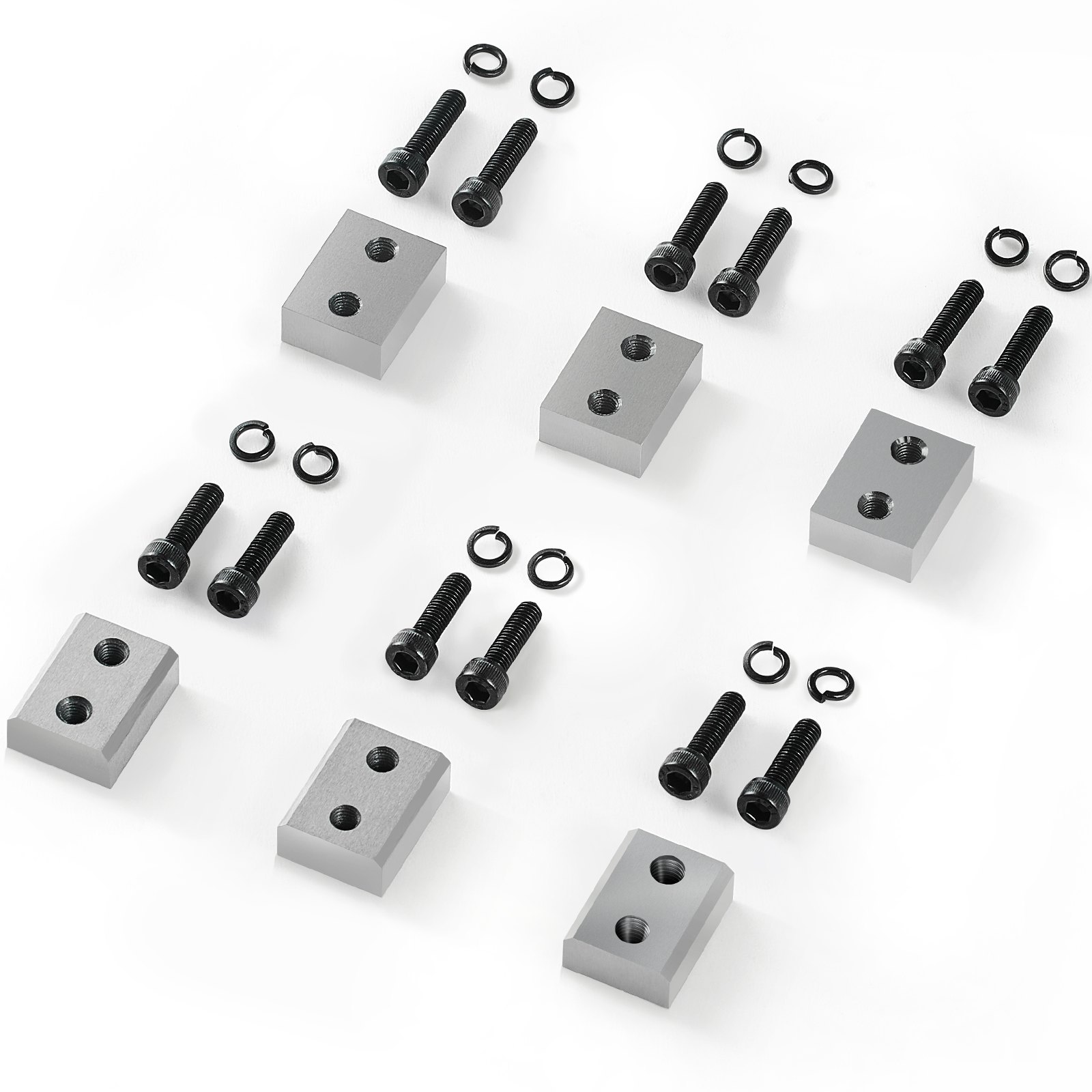VEVOR Electric Rebar Cutter Blade, 6 PCS 16mm(5/8 Inch) Cutting Diameter, HRC58-60 Hard Hydraulic Rebar Blade Replacement Jaw Blades with 12 Hexagon Screw and 12 Spring Washer, for Model RC-16