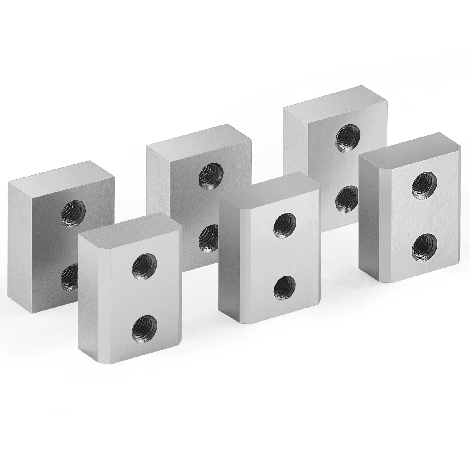 VEVOR Electric Rebar Cutter Blade, 6 PCS 16mm(5/8 Inch) Cutting Diameter, HRC58-60 Hard Hydraulic Rebar Blade Replacement Jaw Blades with 12 Hexagon Screw and 12 Spring Washer, for Model RC-16