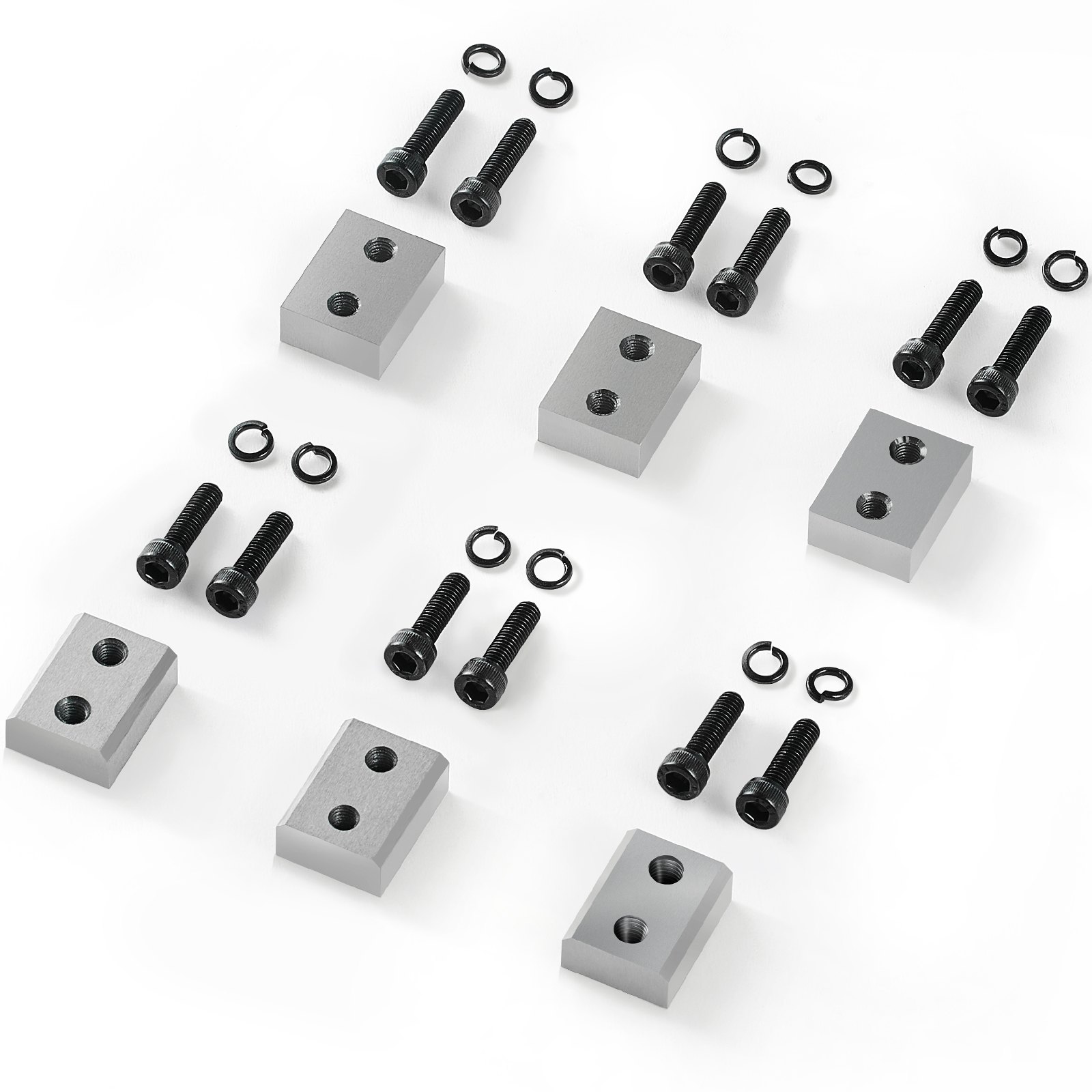 VEVOR Electric Rebar Cutter Blade, 6 PCS 16mm(5/8 Inch) Cutting Diameter, HRC58-60 Hard Hydraulic Rebar Blade Replacement Jaw Blades with 12 Hexagon Screw and 12 Spring Washer, for Model RC-16