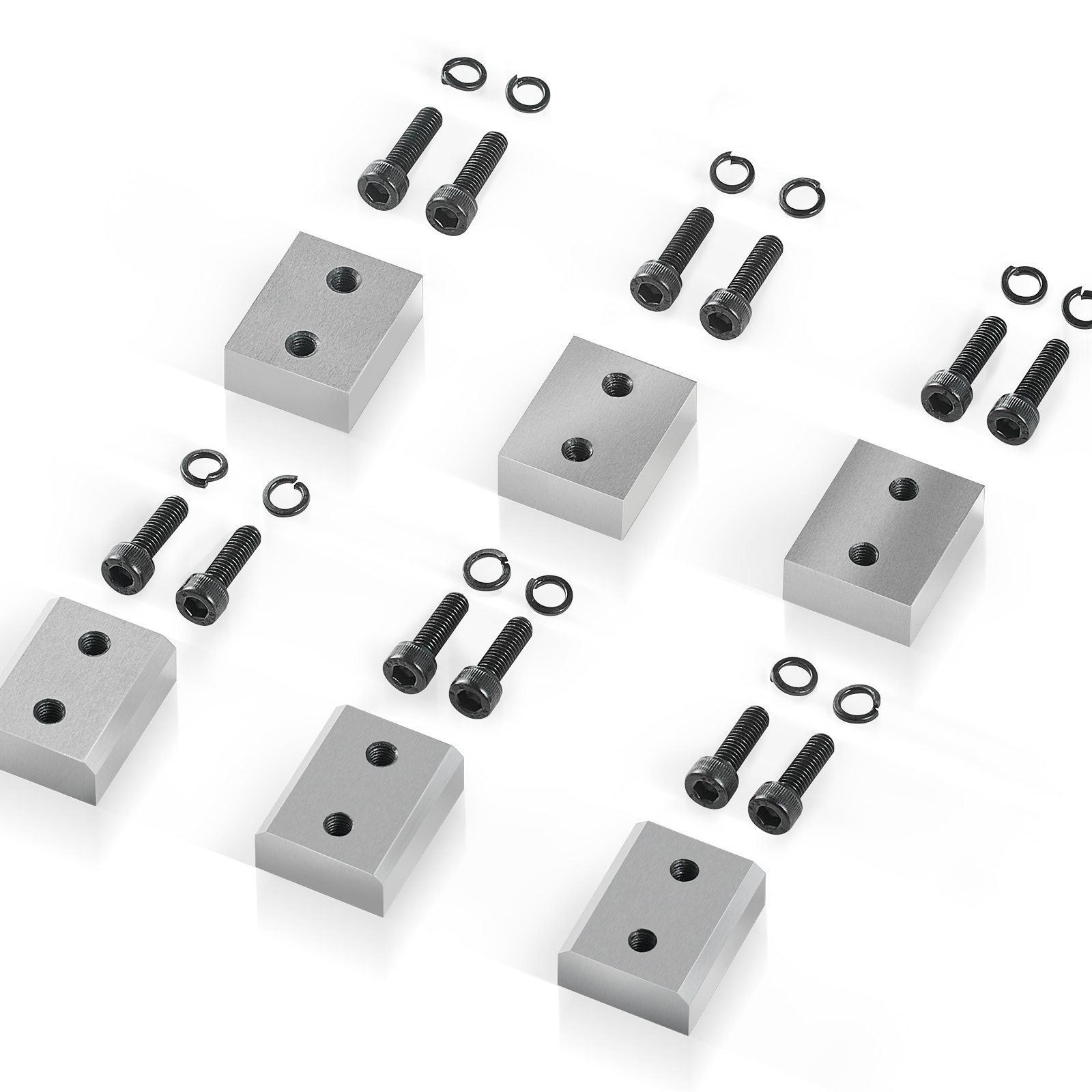 VEVOR Electric Rebar Cutter Blade, 6 PCS 20/22mm Cutting Diameter, HRC58-60 Hard Hydraulic Rebar Blade Replacement Jaw Blades with 12 Hexagon Screw and 12 Spring Washer, for Model RC-20, RC-22