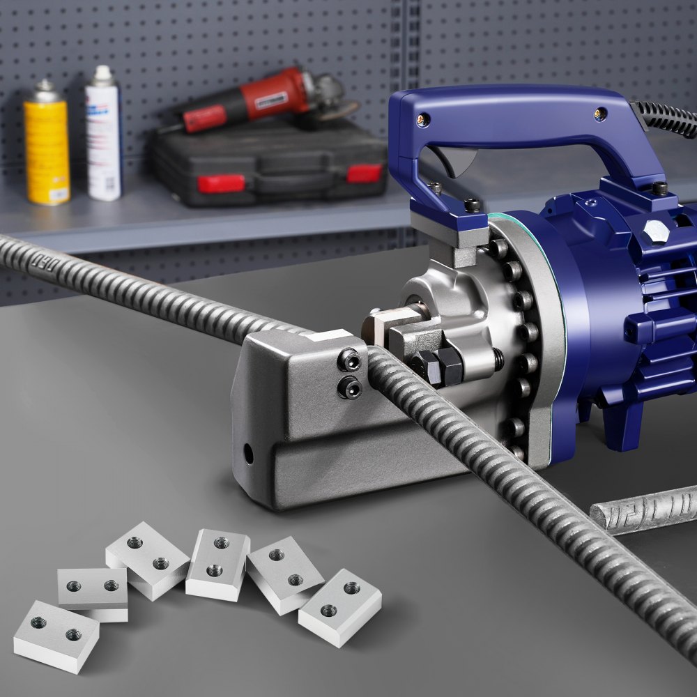 VEVOR Electric Rebar Cutter Blade, 6 PCS 25mm(1 inch) Cutting Diameter, HRC58-60 Hard Hydraulic Rebar Blade Replacement Jaw Blades with 12 Hexagon Screw and 12 Spring Washer, for Model RC-25